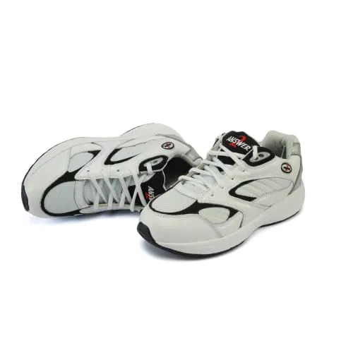 Answer2 554-3 White/Navy - Men's Athletic Walking Shoes with Laces