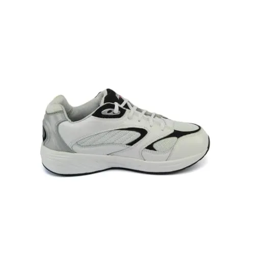 Answer2 554-3 White/Navy - Men's Athletic Walking Shoes with Laces