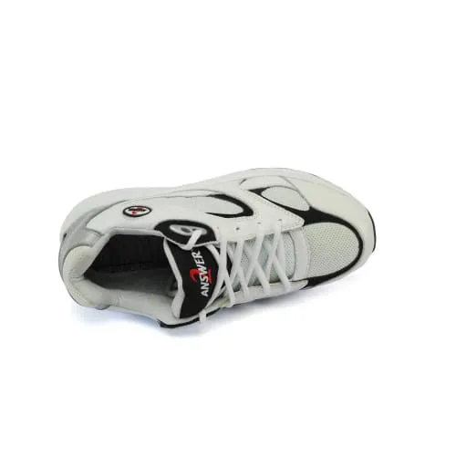 Answer2 554-3 White/Navy - Men's Athletic Walking Shoes with Laces
