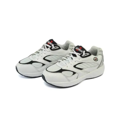 Answer2 554-3 White/Navy - Men's Athletic Walking Shoes with Laces
