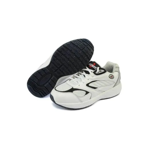 Answer2 554-3 White/Navy - Men's Athletic Walking Shoes with Laces