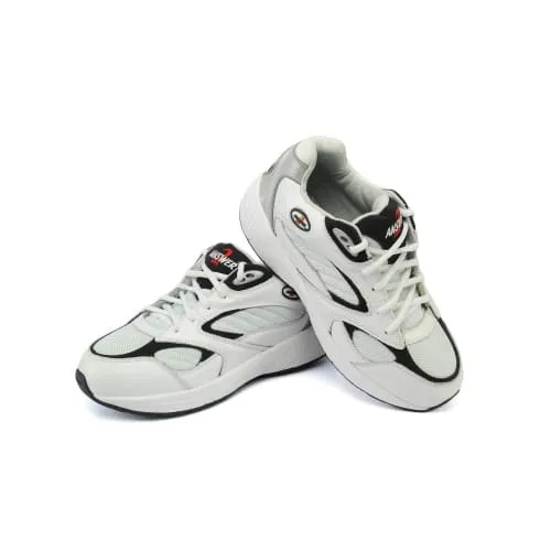 Answer2 554-3 White/Navy - Men's Athletic Walking Shoes with Laces