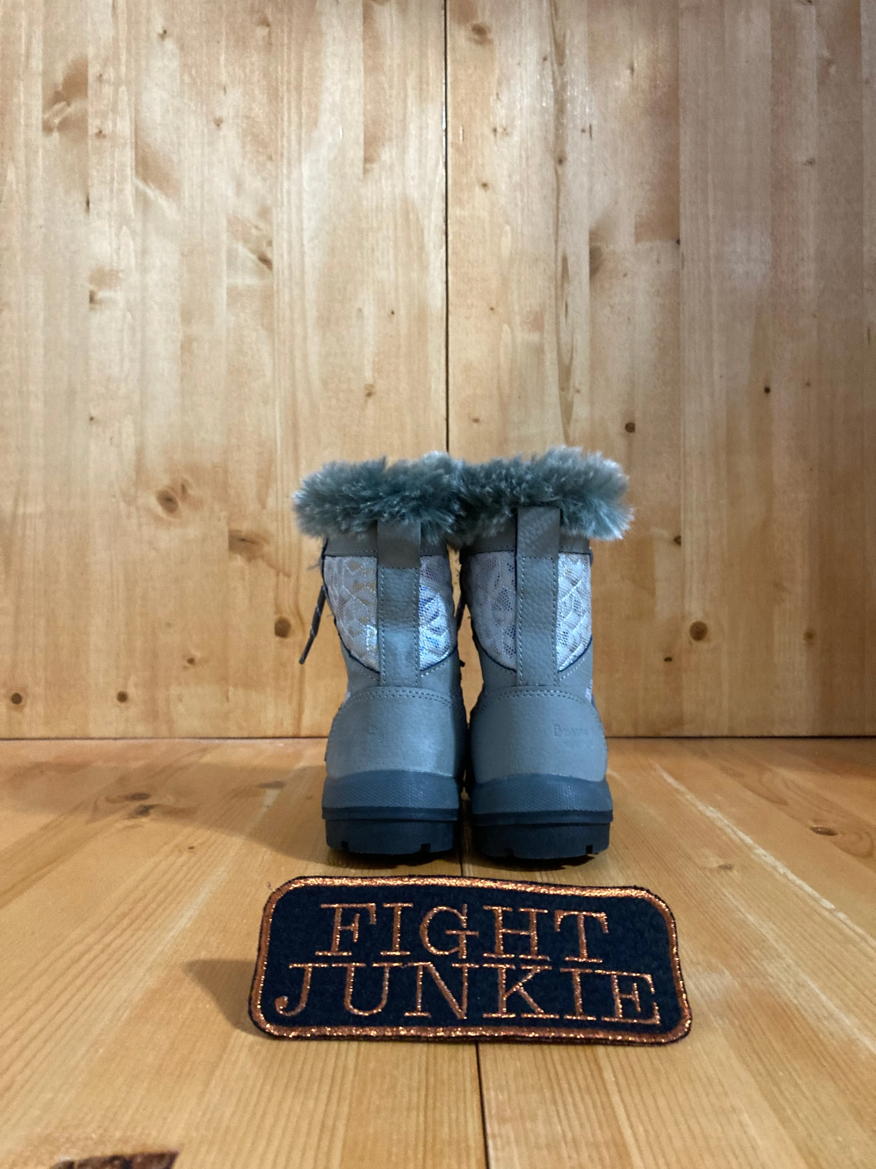 BEARPAW MARINA Youth Size 2 Waterproof Snow Boots Gray