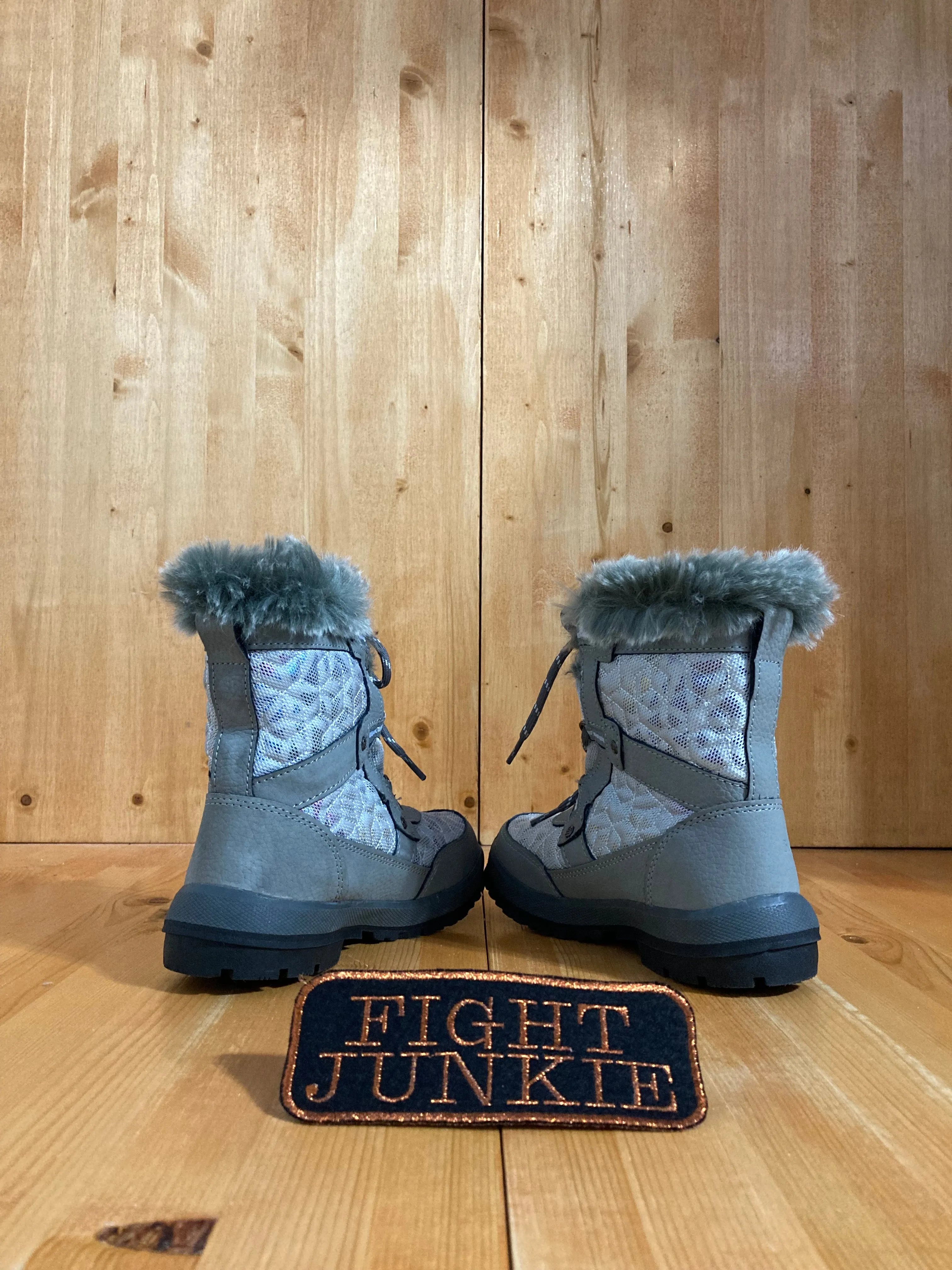 BEARPAW MARINA Youth Size 2 Waterproof Snow Boots Gray