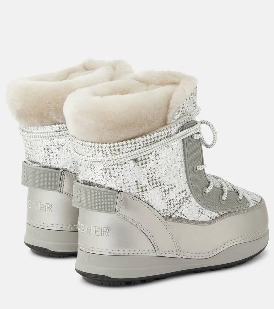 Bogner Verbier metallic faux leather snow boots