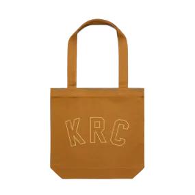 KRC CANVAS CARRIE TOTE IN CAMEL