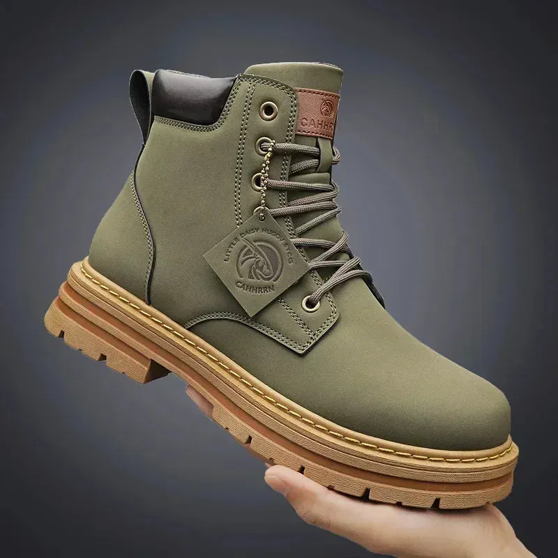 Men High Top Military Boots