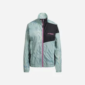 Áo Khoác Nữ Adidas Terrex Trail Running Printed - Xanh Mint