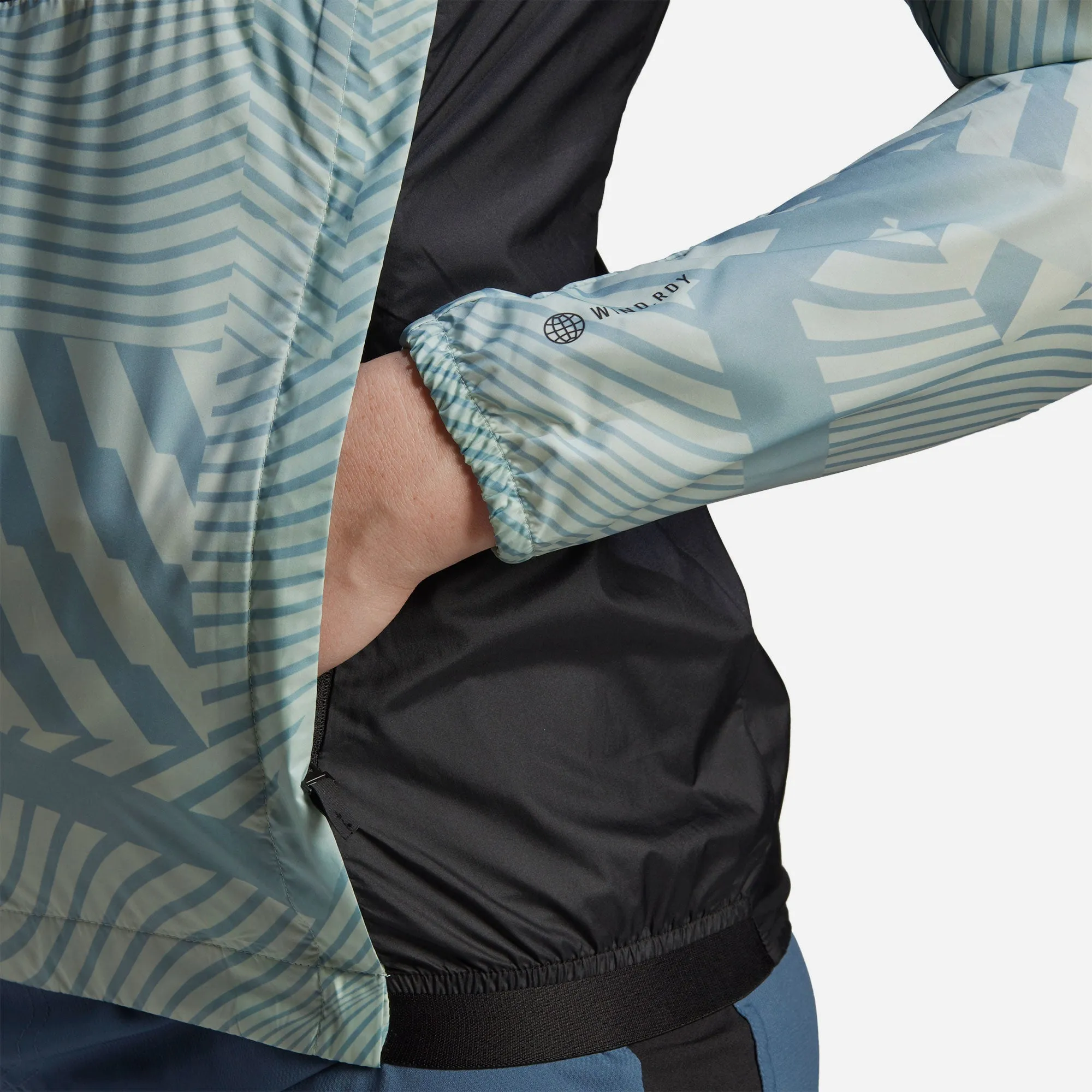 Áo Khoác Nữ Adidas Terrex Trail Running Printed - Xanh Mint