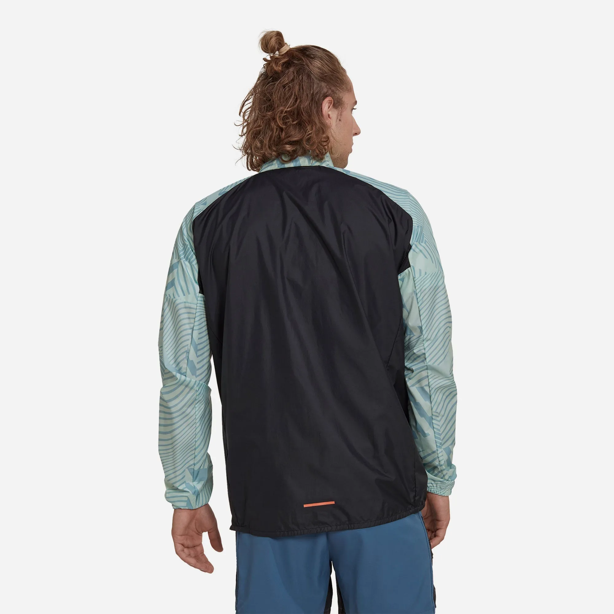 Áo Khoác Nam Adidas Terrex Trail Running Printed - Xanh Dương