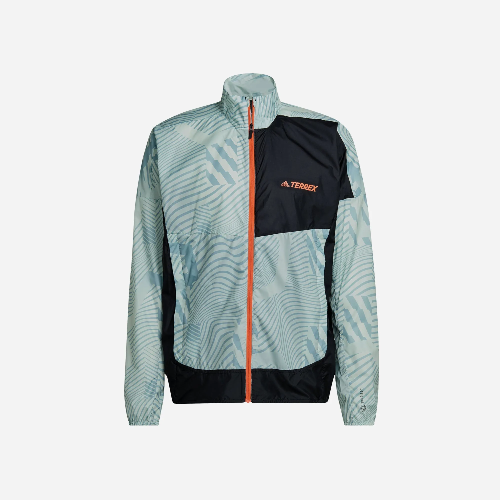 Áo Khoác Nam Adidas Terrex Trail Running Printed - Xanh Dương