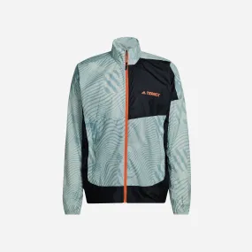 Áo Khoác Nam Adidas Terrex Trail Running Printed - Xanh Dương