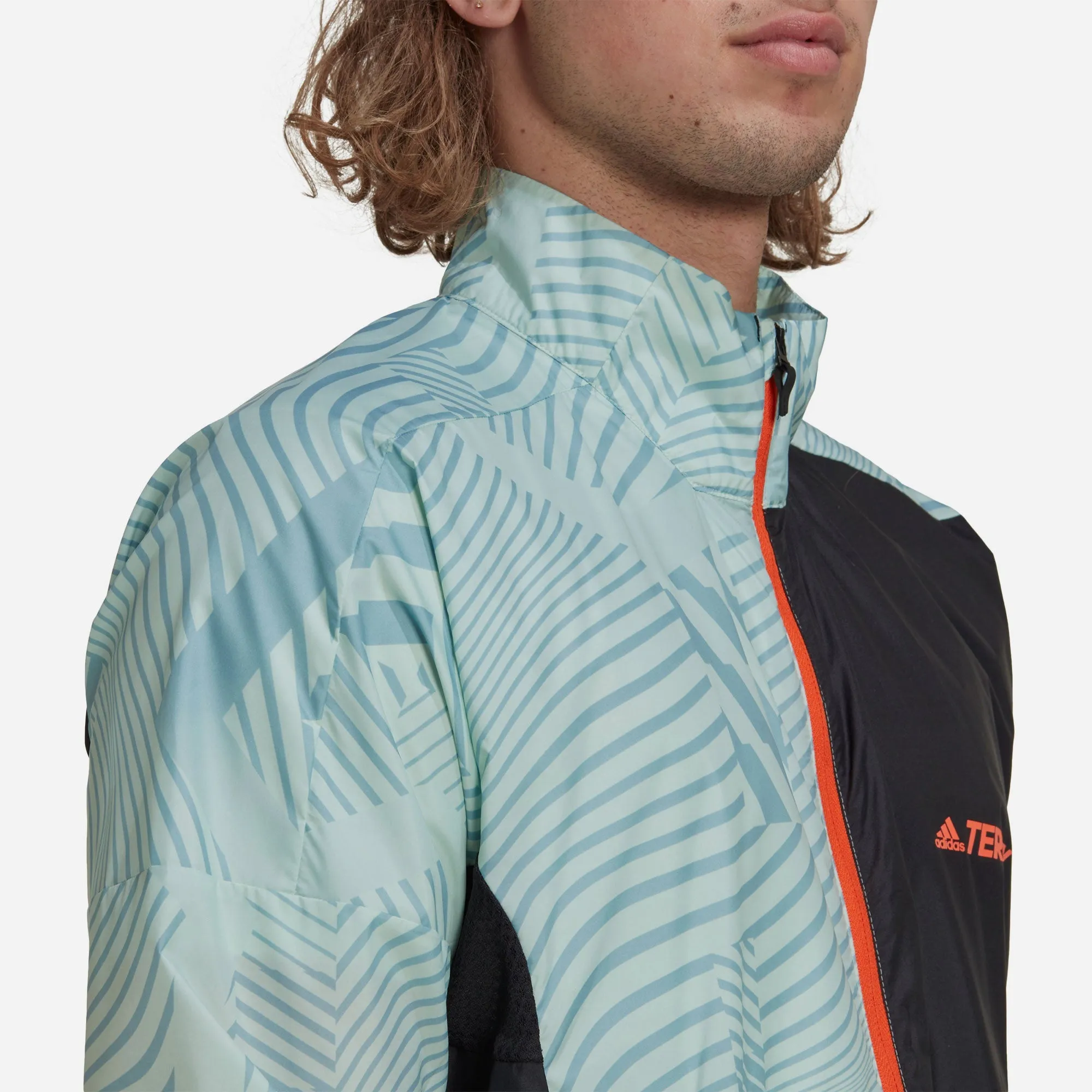 Áo Khoác Nam Adidas Terrex Trail Running Printed - Xanh Dương