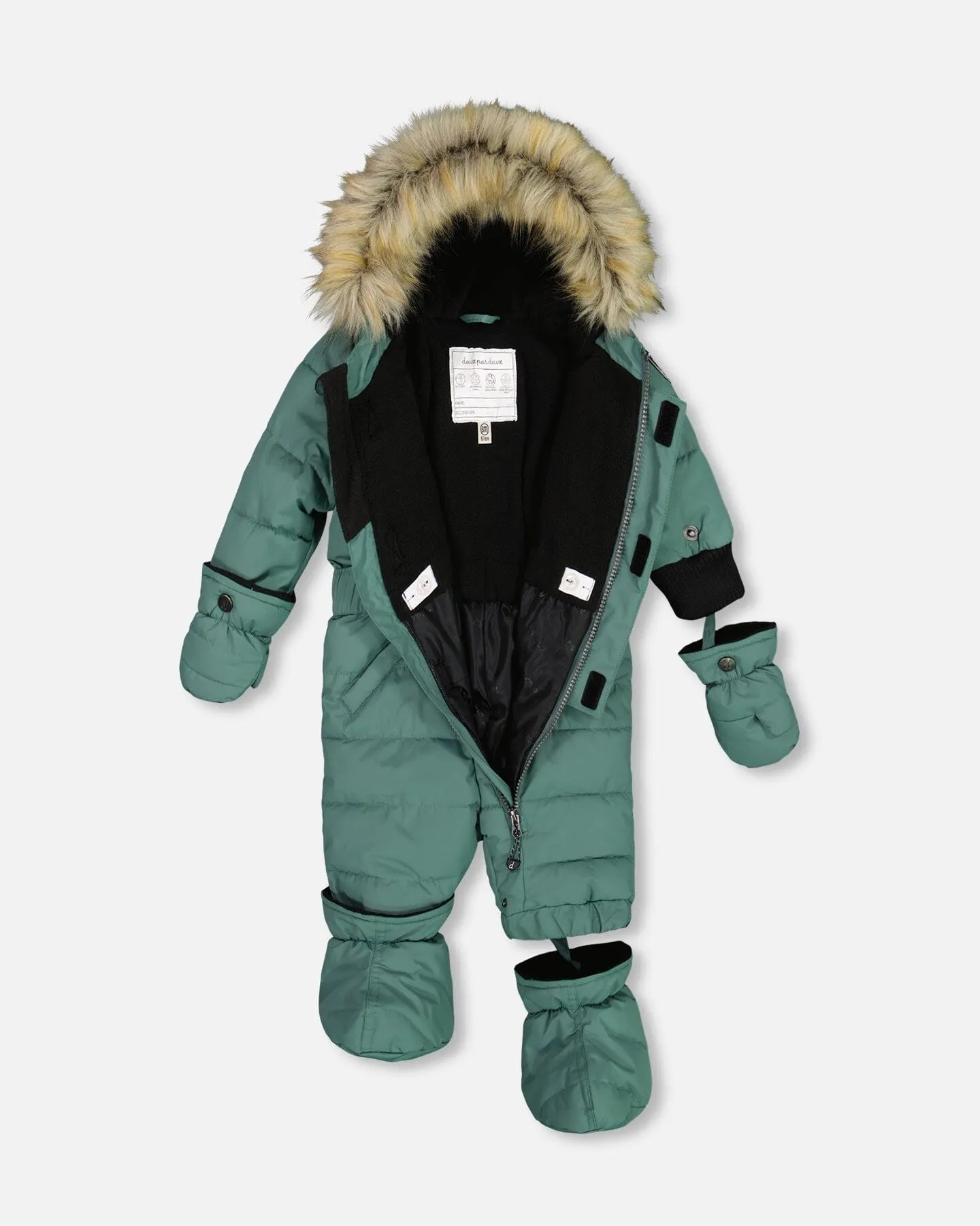 One Piece Baby Snowsuit Silver Pine