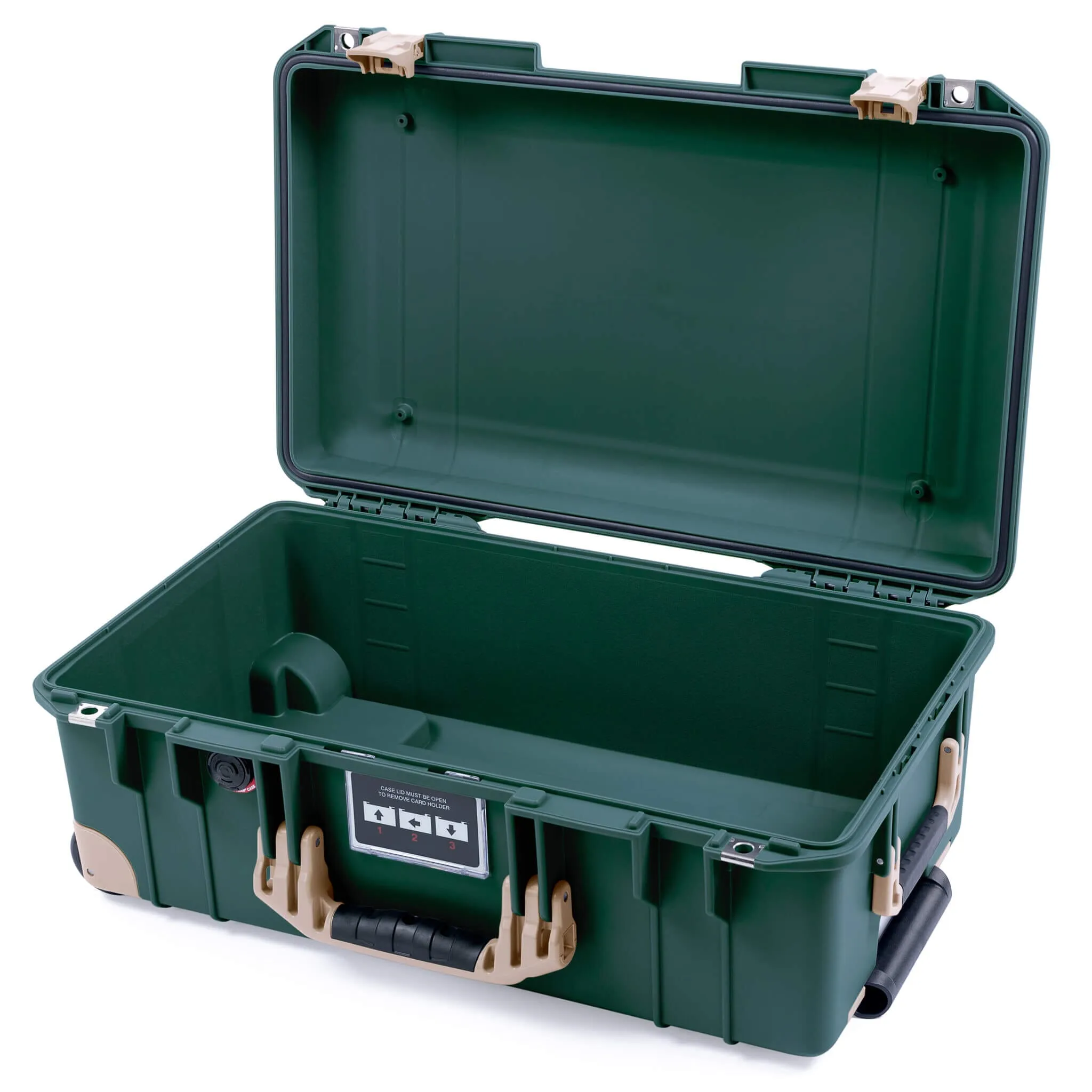 Pelican 1535 Air Case, Trekking Green with Desert Tan Handles, Latches & Trolley