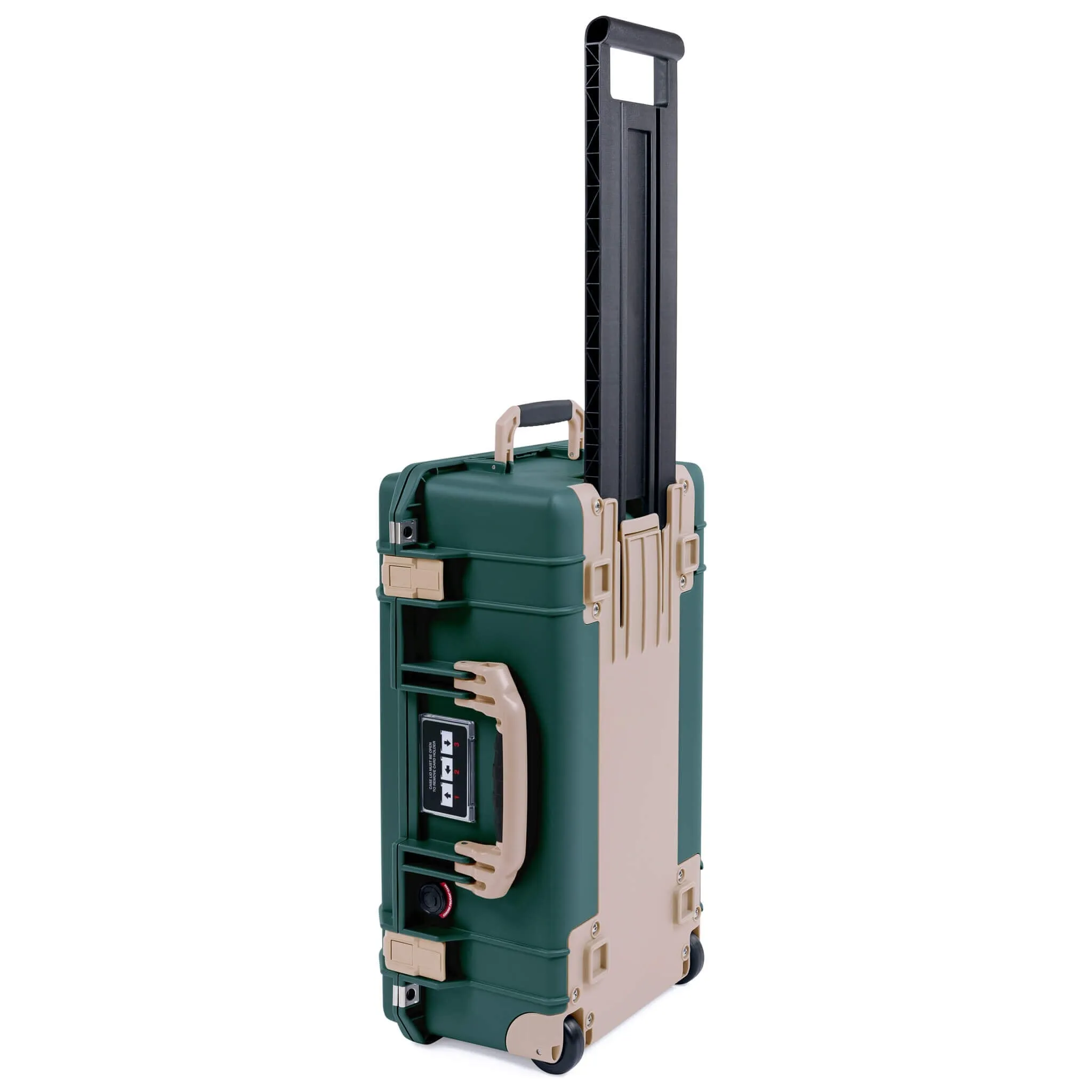 Pelican 1535 Air Case, Trekking Green with Desert Tan Handles, Latches & Trolley
