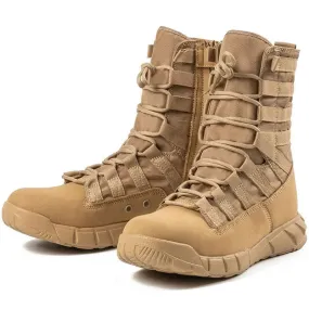 Summer Breathable Desert Hiking Boots Mens High Top Outdoor Climbing Mountaineering  Shoes Lightweight  Boots