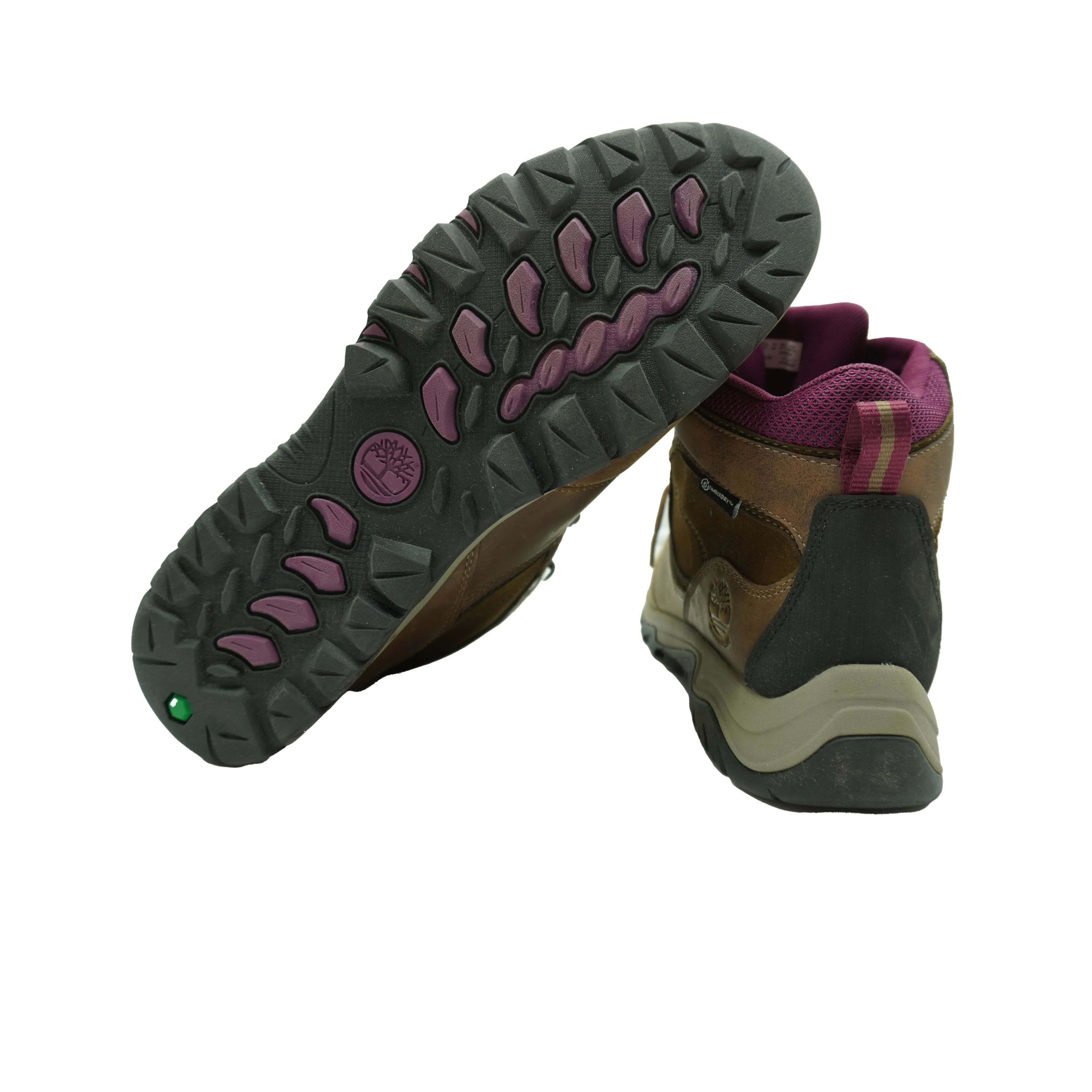 Timberland Women's Mt. Maddsen Waterproof Leather Hiking Boots Brown Purple