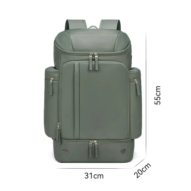 UAKISS  -  Large Travel Backpack Multifunction Women Outdoor Trekking Waterproof Bags Men's Business Lightweight Backpack With Shoes Pocket