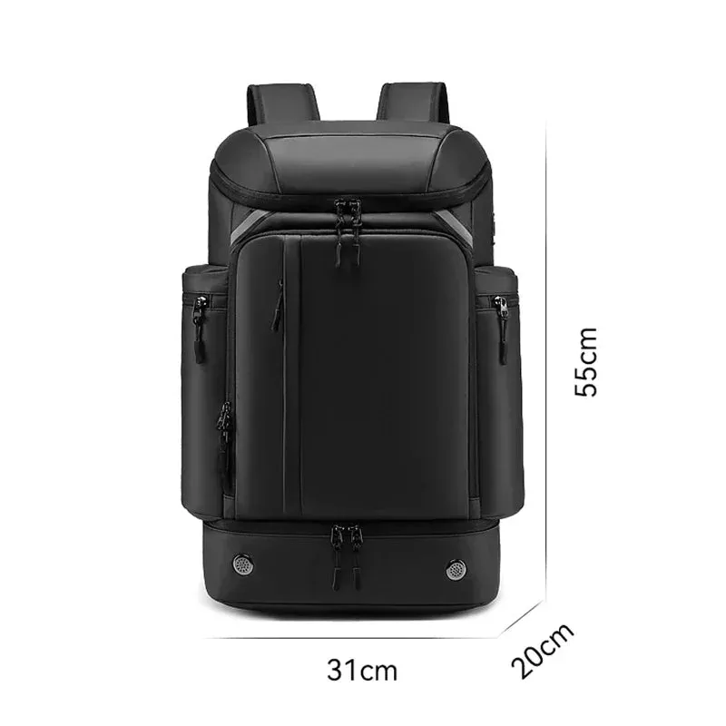 UAKISS  -  Large Travel Backpack Multifunction Women Outdoor Trekking Waterproof Bags Men's Business Lightweight Backpack With Shoes Pocket