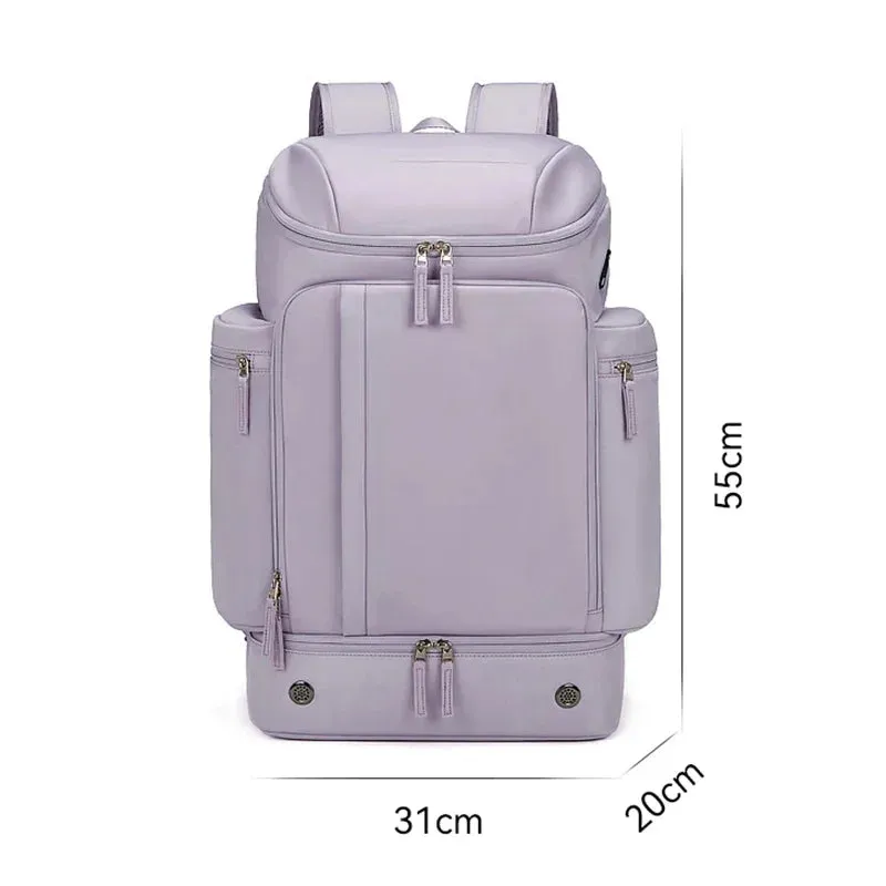 UAKISS  -  Large Travel Backpack Multifunction Women Outdoor Trekking Waterproof Bags Men's Business Lightweight Backpack With Shoes Pocket